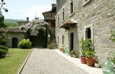 Manoir à vendre Caprese Michelangelo, Toscane, Cour intérieure