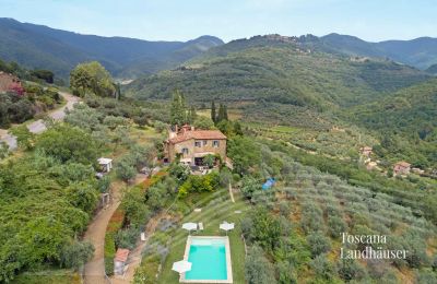 Maison de campagne à vendre Loro Ciuffenna, Toscane, RIF 3098 Vogelperspektive