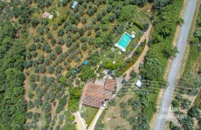 Maison de campagne à vendre Loro Ciuffenna, Toscane, RIF 3098 Blick von oben