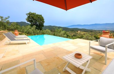 Maison de campagne à vendre Figline e Incisa Valdarno, Toscane, RIF 2966 Pool mit Panoramablick