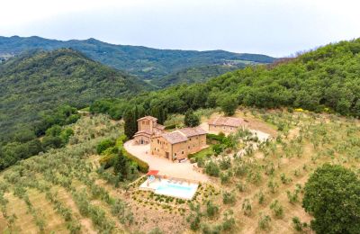 Maison de campagne à vendre Figline e Incisa Valdarno, Toscane, RIF 2966 Vogelperspektive